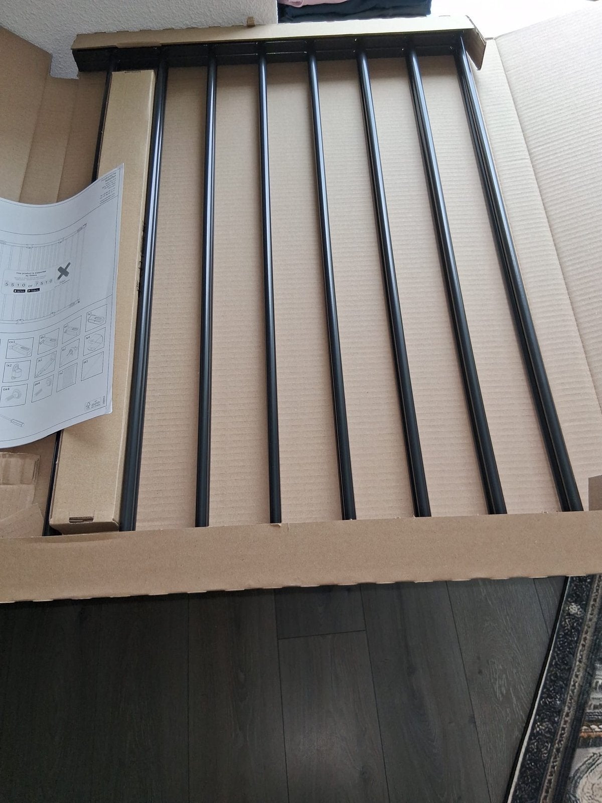 BabyDan Flexi Fit Metal Veiligheidshekje Zwart, Kinderen en Baby's, Traphekjes, Nieuw, 100 tot 115 cm, Ophalen of Verzenden, Metaal of IJzer