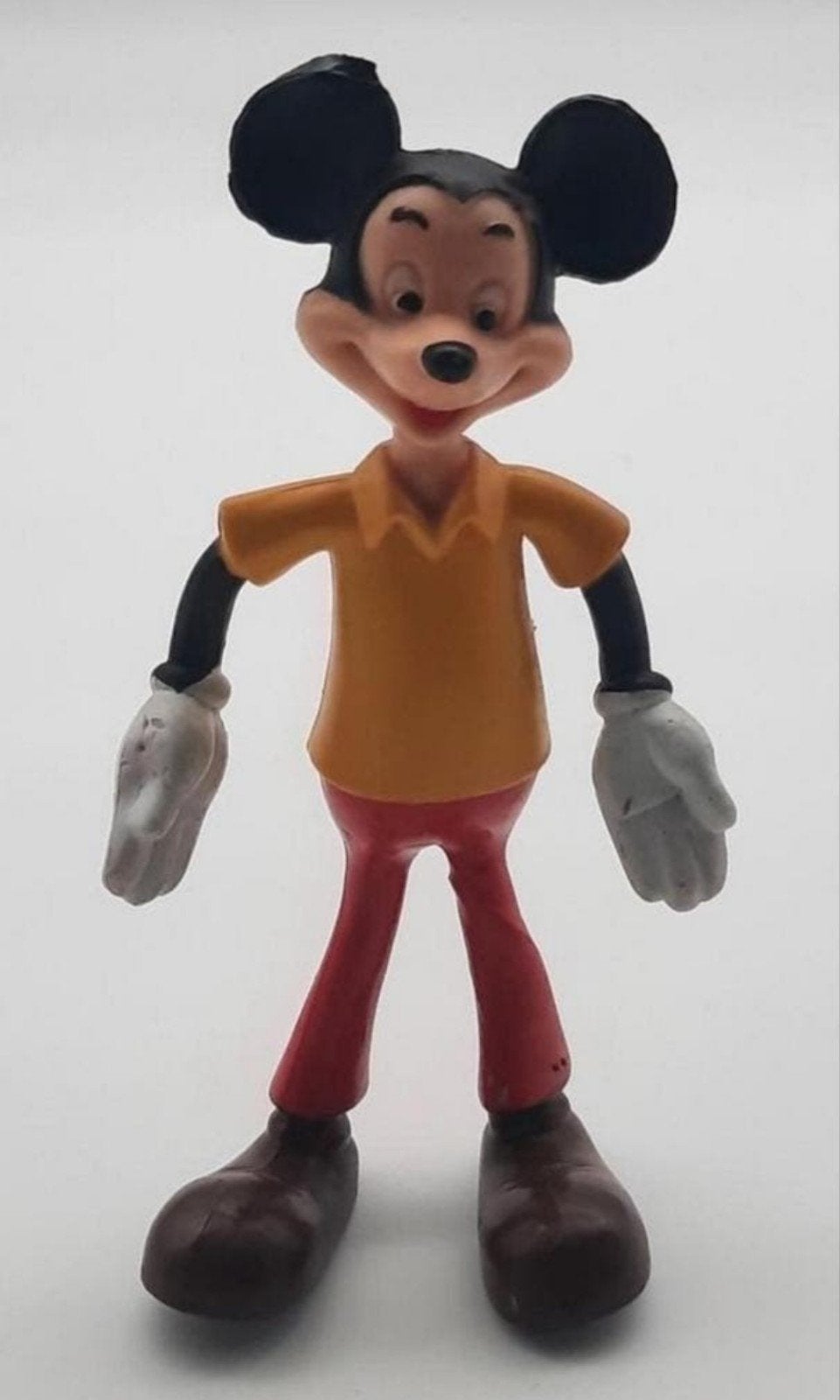 Vintage Mickey Mouse Buigpop Brabo, Verzamelen, Disney, Gebruikt, Beeldje of Figuurtje, Mickey Mouse, Ophalen of Verzenden