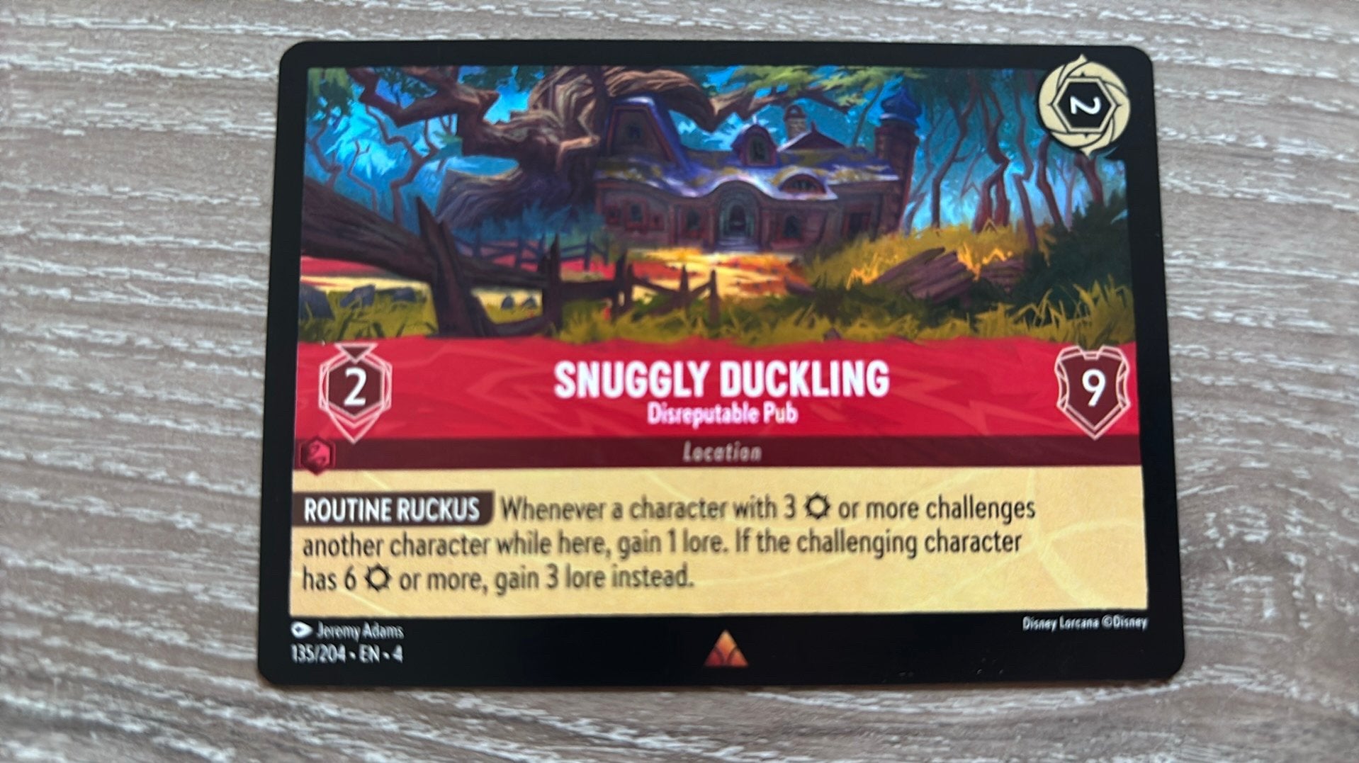 Disney Lorcana Snuggly Ducking 135-204 4URS nonfoil, Ophalen of Verzenden, Zo goed als nieuw