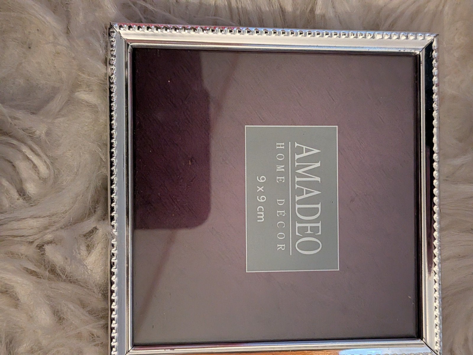 Amadeo Home Decor Fotolijst Zilver 9x9 cm, Nieuw, Ophalen of Verzenden, Fotolijst, Met glas