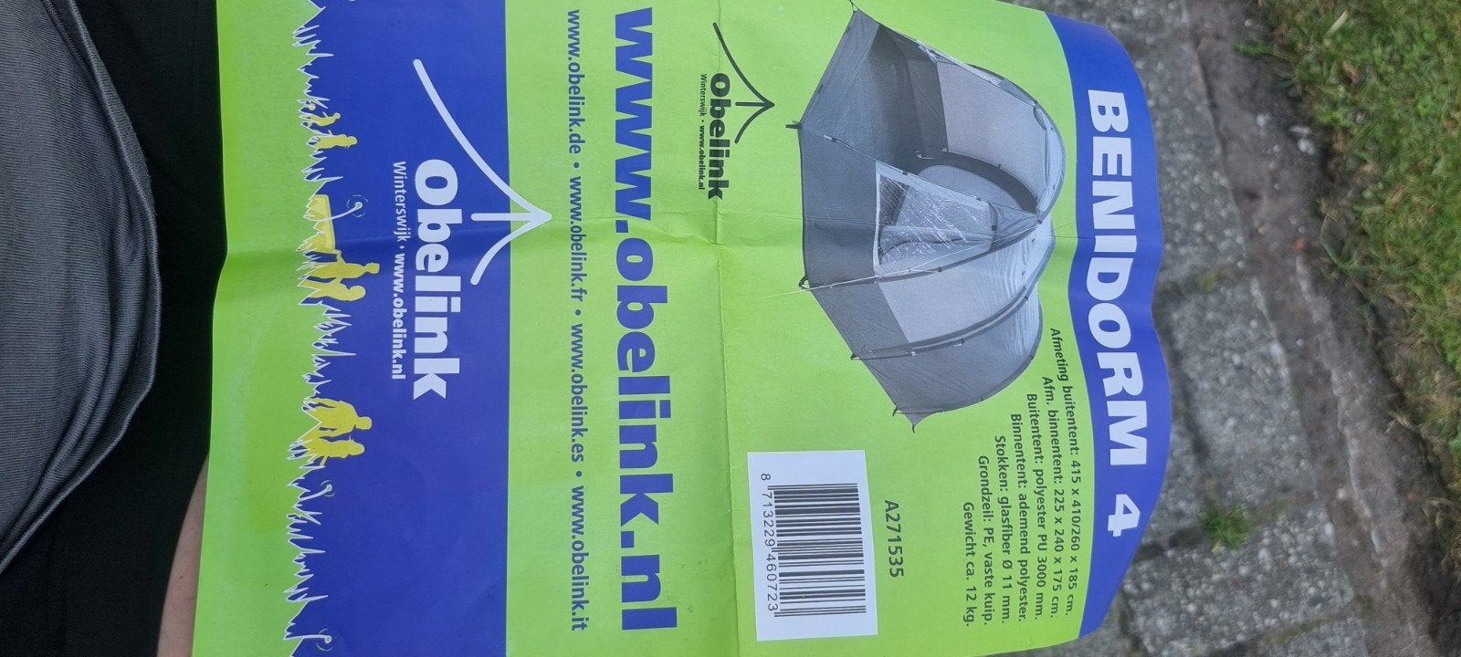 Obelink Benidorm 4 koepeltent - 4 persoons, Caravans en Kamperen, Tenten, Ophalen of Verzenden