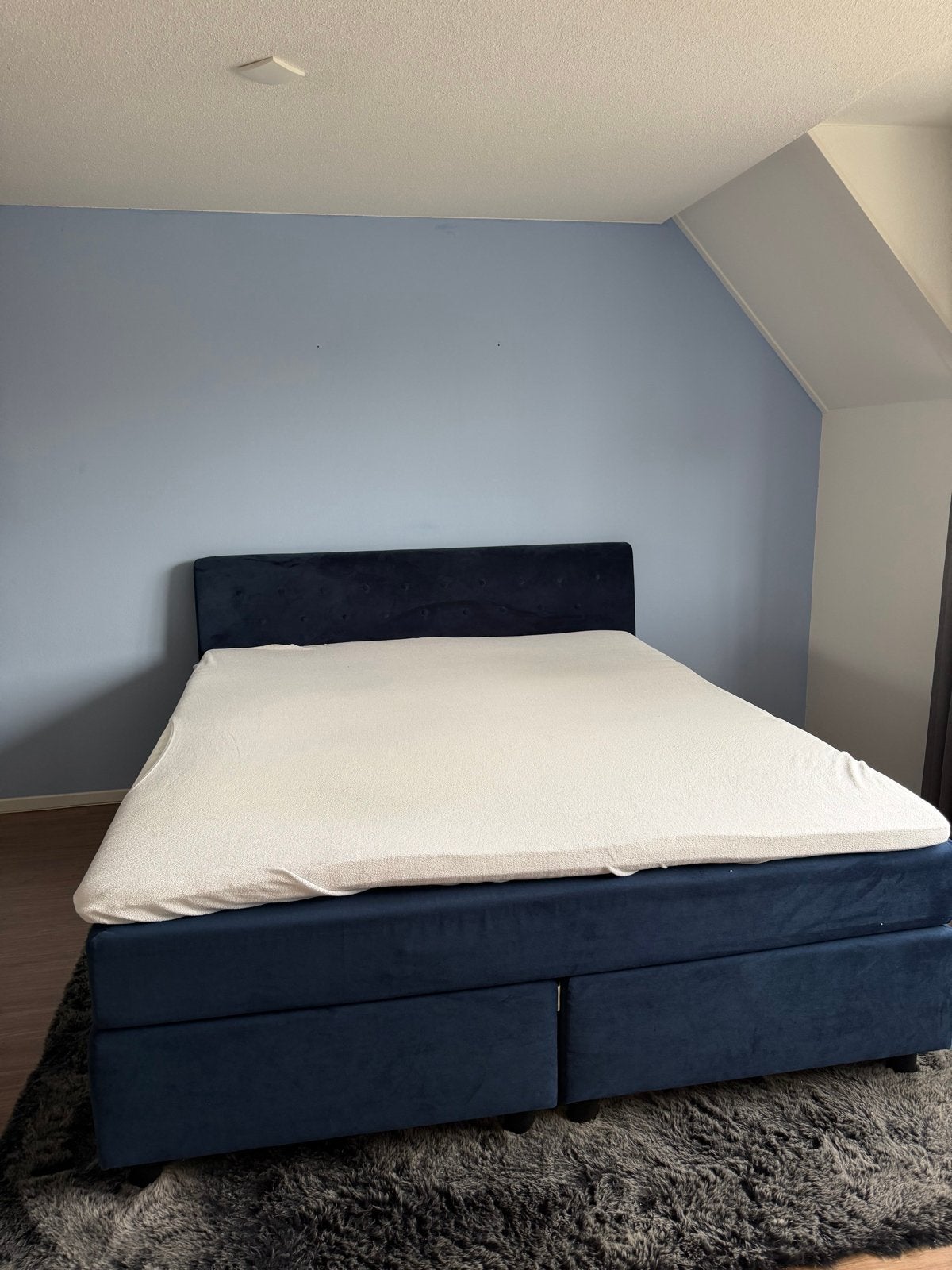 MioDormio Boxspring 180x210 cm, Ophalen, Blauw, 210 cm, Tweepersoons