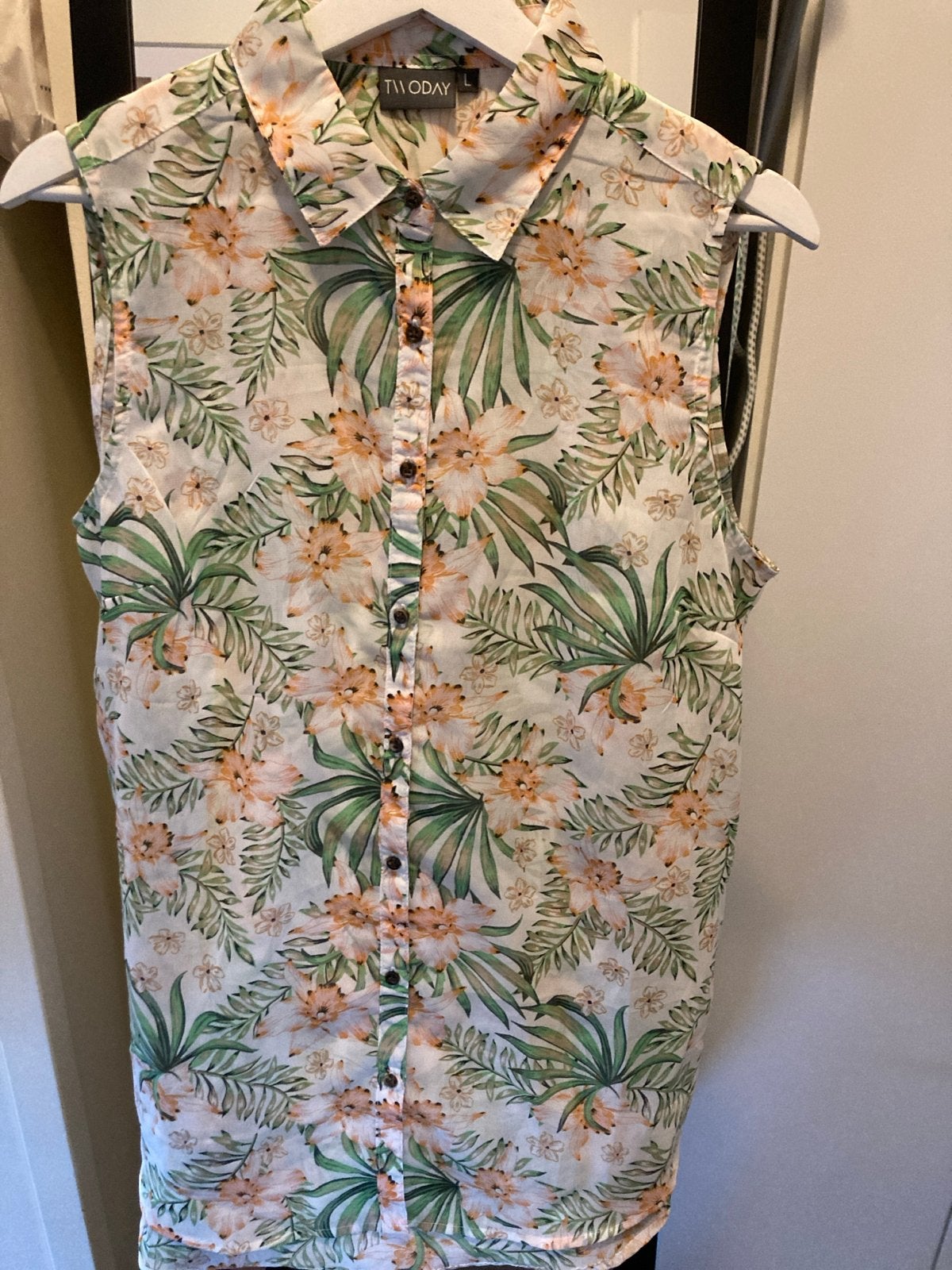 Twoday mouwloze blouse met bloemenprint - Maat L, Overige kleuren, Maat 42/44 (L), Ophalen of Verzenden, Zo goed als nieuw