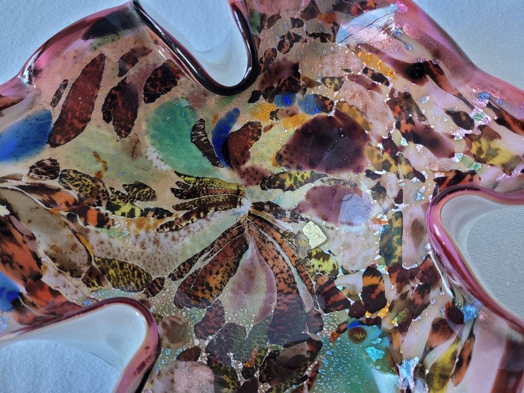 Veelkleurige Murano (?) schaal in puntgave staat, Ophalen of Verzenden