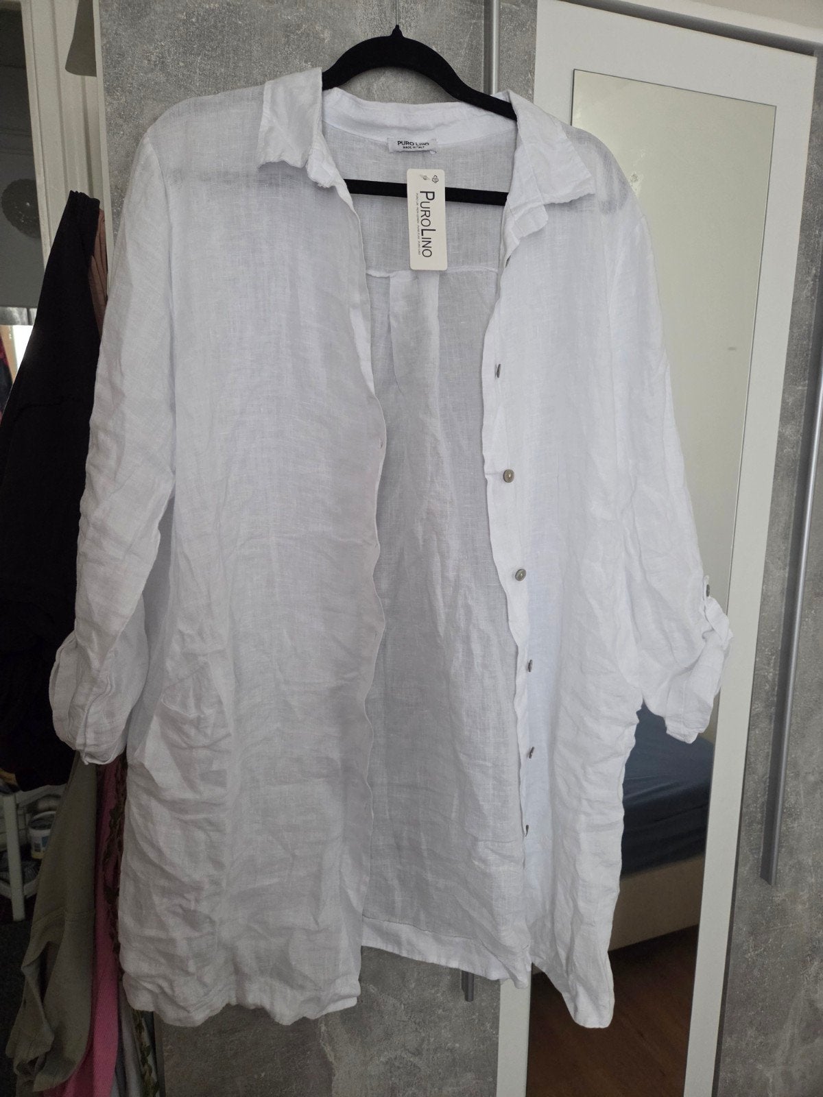 Blouse lang puro lino maat S tot XL, Ophalen, Nieuw