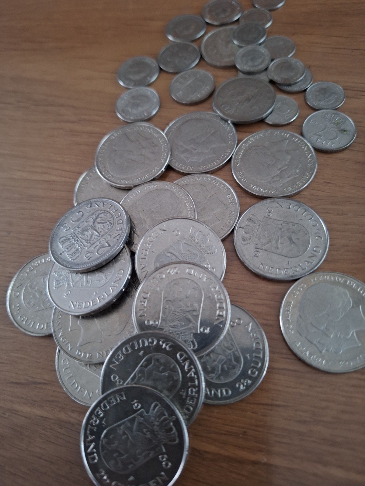 hele stapel nikkelen guldens ruim 200,00 guldens s, Ophalen of Verzenden, Koningin Juliana, 1 gulden