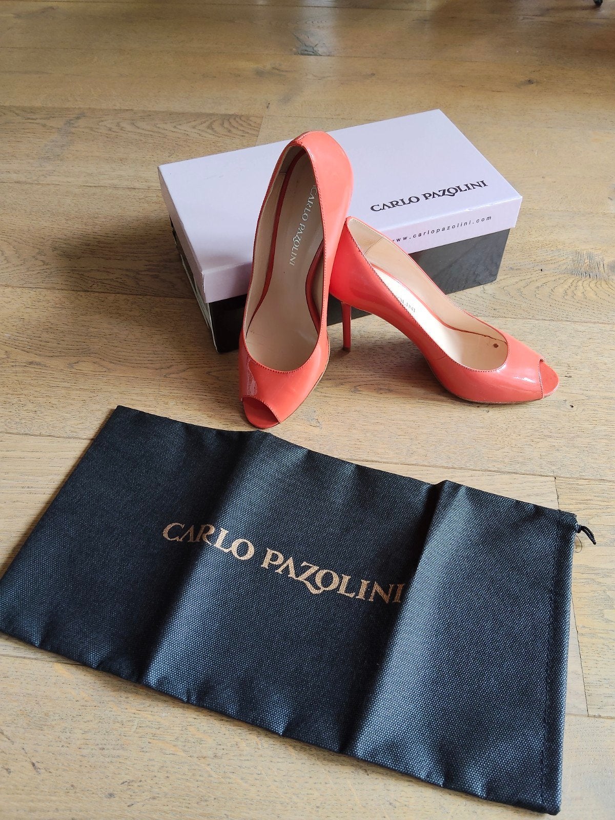 Carlo Pazolini coral patent leather shoes 37, Hoge laarzen, Zwart, Carlo Pazolini, Ophalen of Verzenden