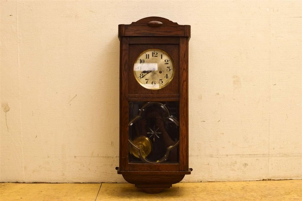 Houten wandklok 45944