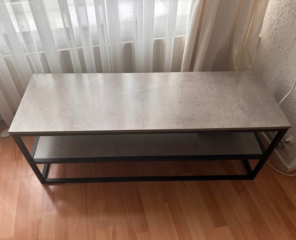 TV-meubel JYSK DOKKEDAL marmer/beton 120x46x40 cm, Ophalen, Zo goed als nieuw, 25 tot 50 cm, Minder dan 100 cm