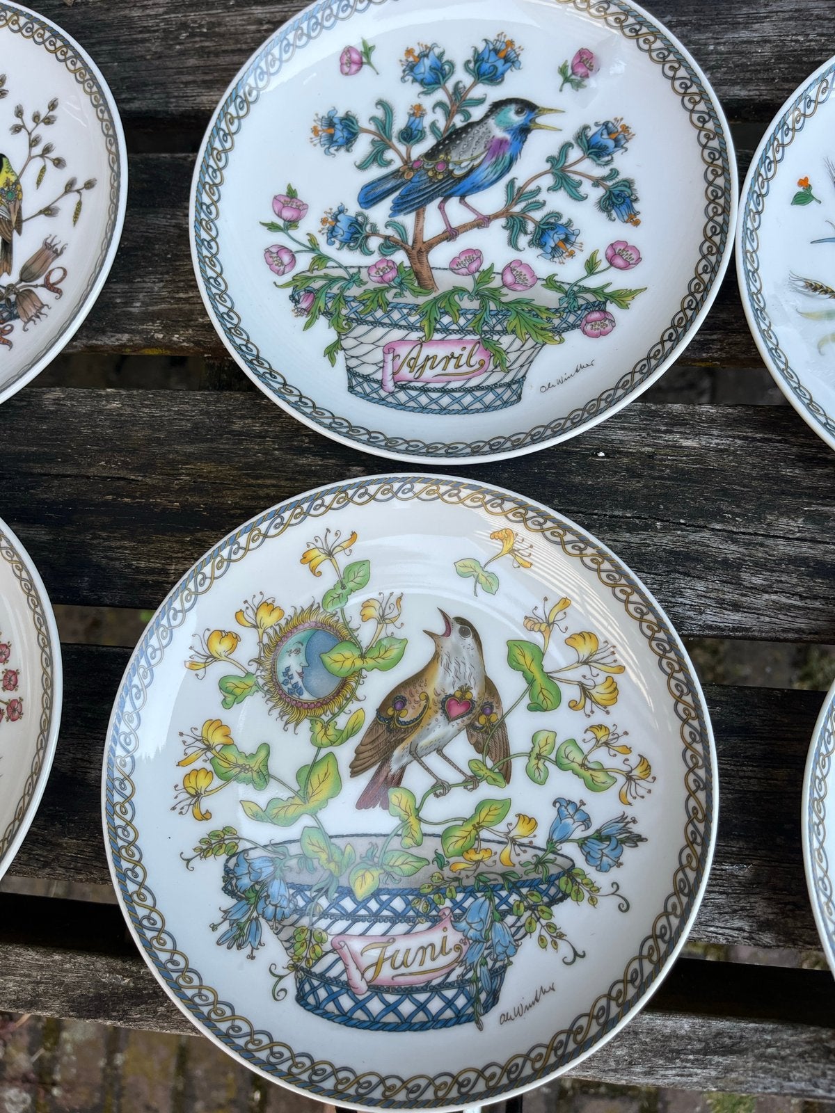 Hutschenreuther Wandborden en Kopjes - Vogels van het Jaar, Ophalen of Verzenden