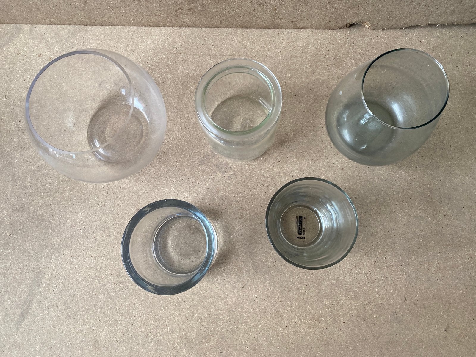 Diversen glazen vazen, Ophalen of Verzenden, Gebruikt, Glas