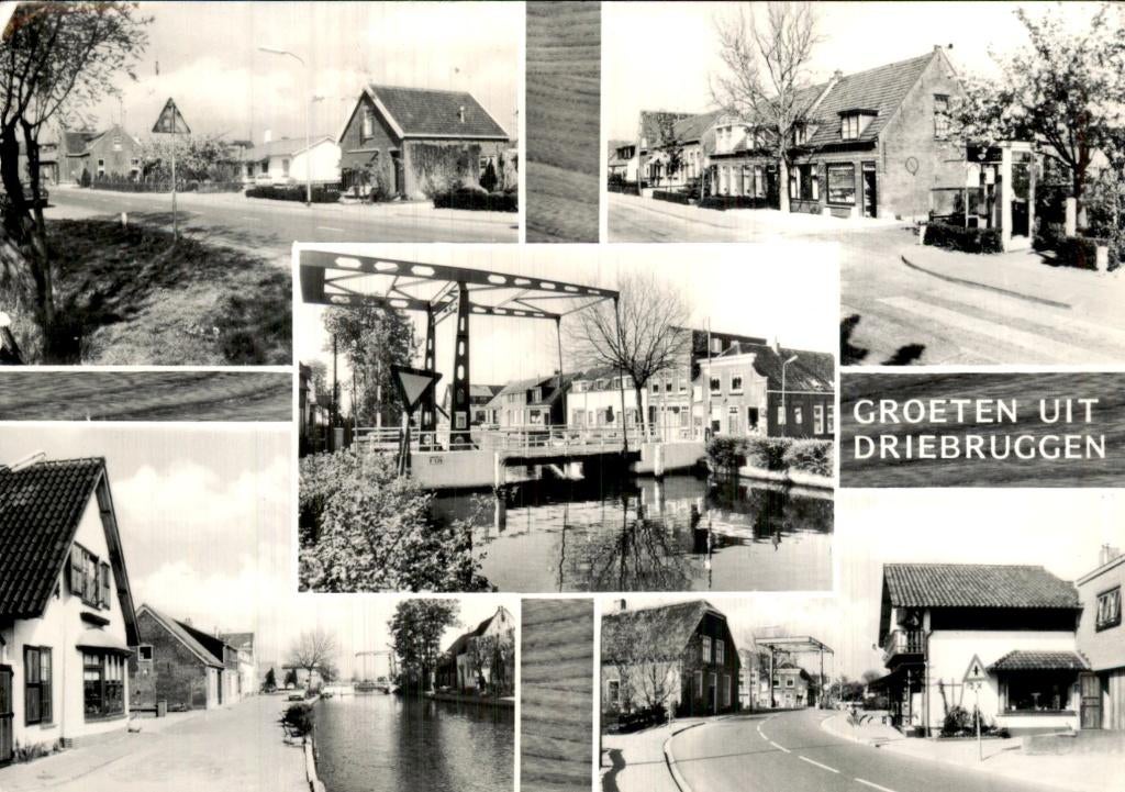 Driebruggen - Ansichtkaart - Collage, Ophalen of Verzenden, 1980 tot heden, Gelopen, Zuid-Holland