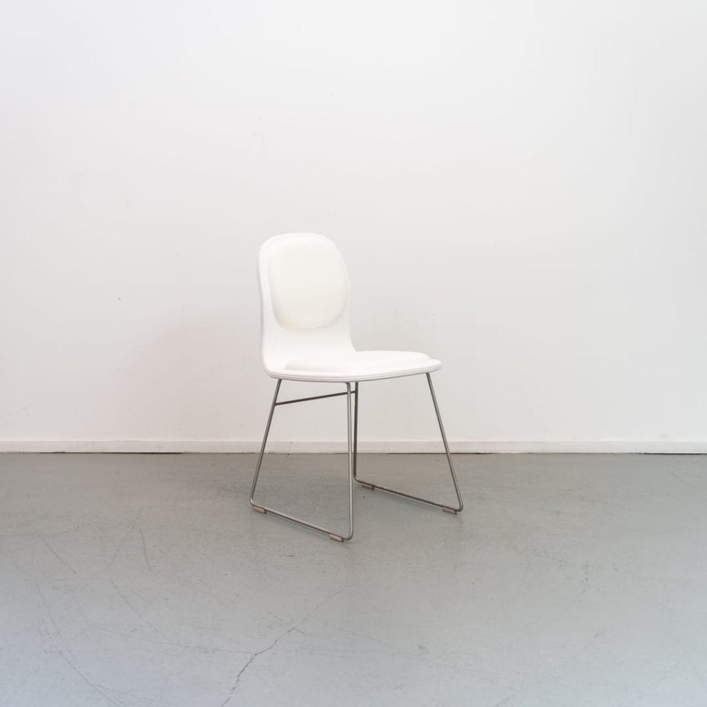 Cappellini Hi Pad Stoel Wit Hout/Stof - Staal, Niet ingevuld, Nieuw, Niet ingevuld, Niet ingevuld