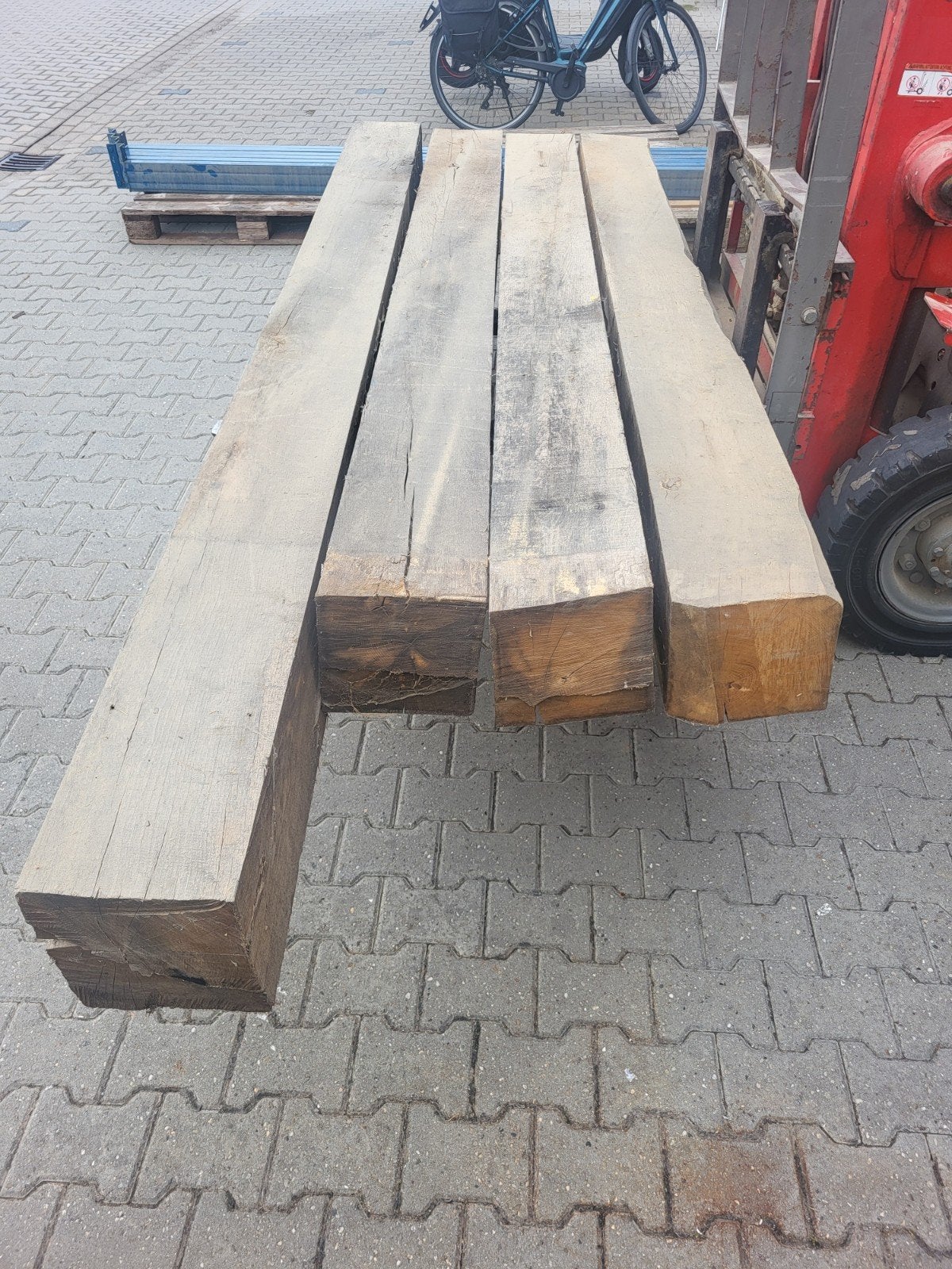Super droge eiken balken 250x250mm, Doe-het-zelf en Verbouw, Hout en Planken, Ophalen