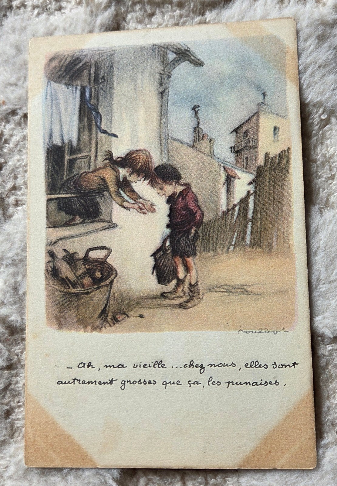 Oude Franse humoristische ansichtkaart - Ligue Nationale, Verzenden, Voor 1920, Ongelopen, Overige thema's