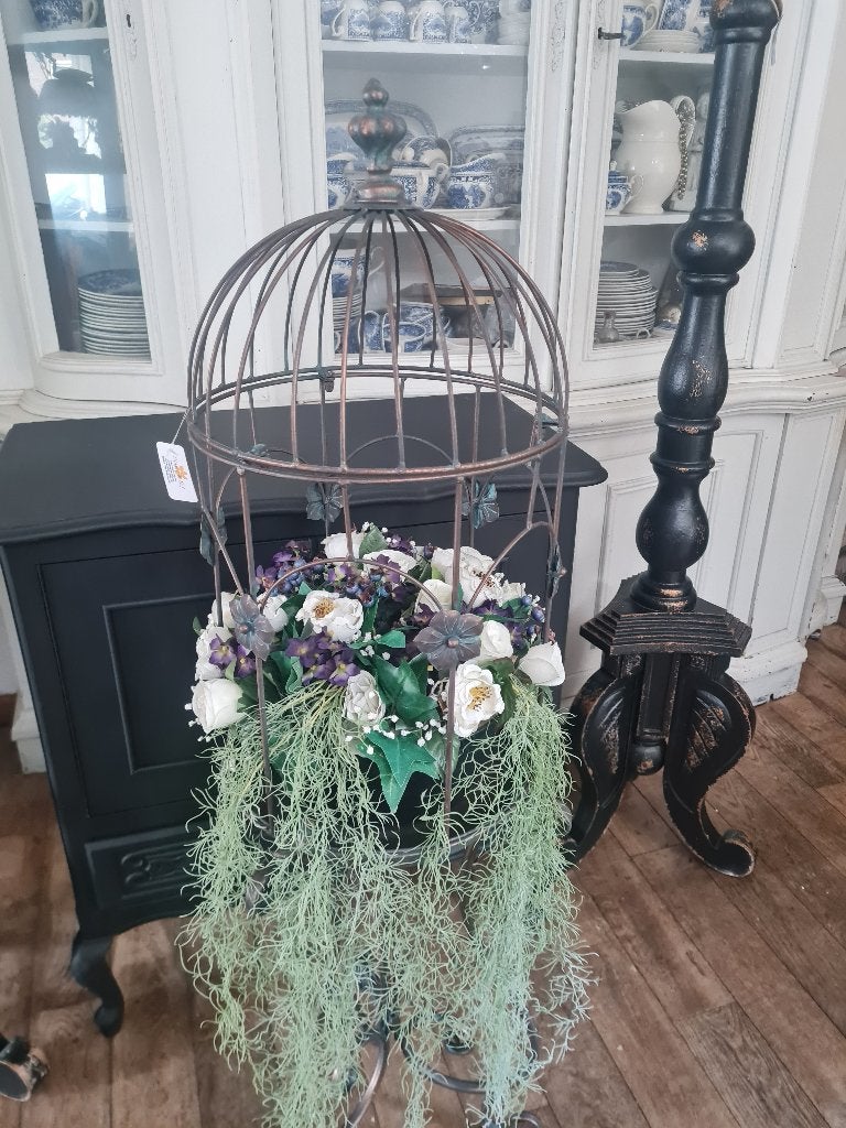 Nieuwe metalen plantenstandaard in de vorm van een vogelkooi, Heikant 21 Kaatsheuvel, Ophalen of Verzenden, Minder dan 25 cm, Jolandamonsieurs@gmail.com