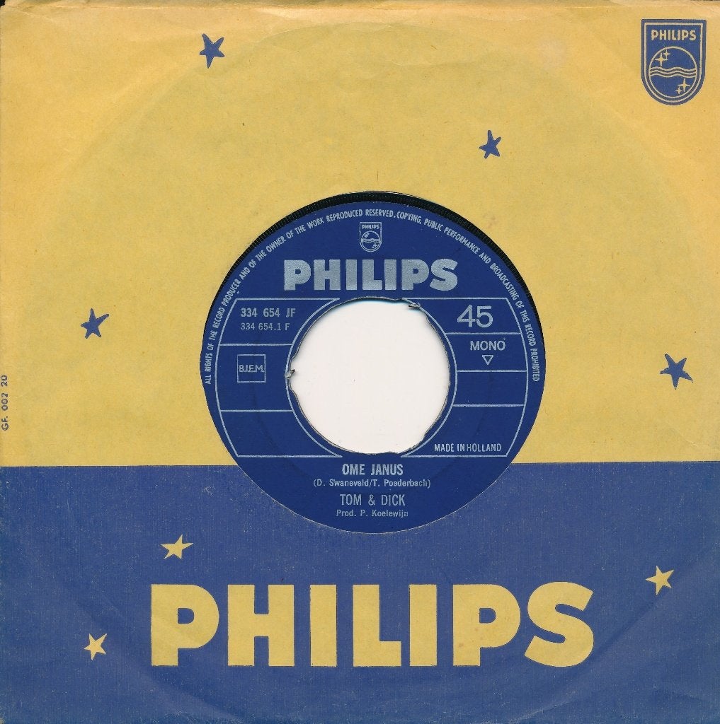 168 Tom & Dick - Ome Janus (1969), Cd's en Dvd's, Vinyl Singles, Gebruikt, Pop, 7 inch, Ophalen of Verzenden