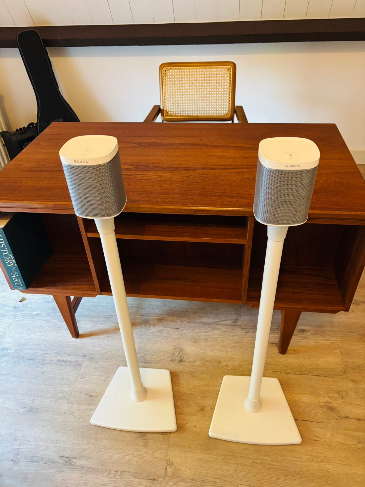 2x Sonos Play:1 op standaard, Gebruikt, Bluetooth, Ophalen of Verzenden, Sonos