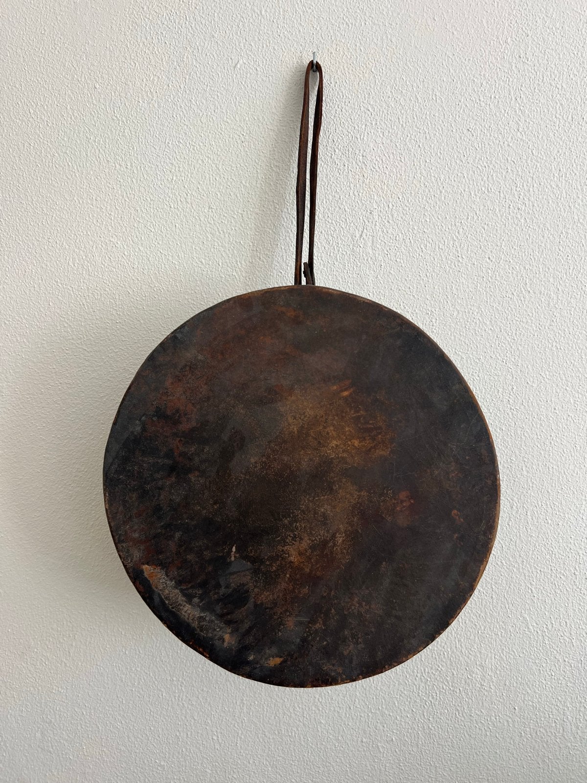 Vintage Antieke Afrikaanse Hand Trommel Geitenhuid, Afrika, Overige typen, Handgemaakt, Ophalen of Verzenden