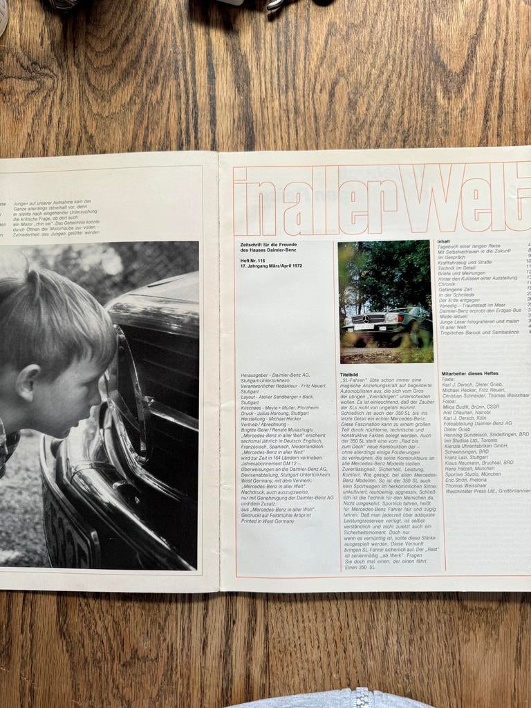 Mercedes tijdschrift in aller Welt 1972 nr 116, Ophalen of Verzenden, Gelezen, Mercedes
