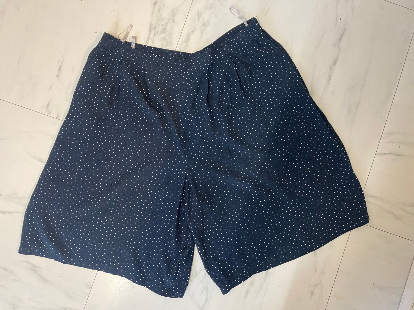 Broekrok M&S Mode 48 blauwe wit stipje viscose, Ophalen of Verzenden, Gedragen, Maat 46/48 (XL) of groter, Blauw