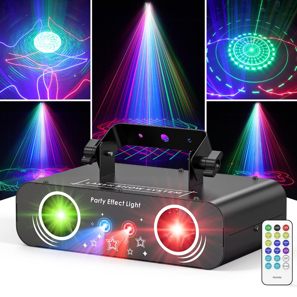 DJLicht Animatie laser RGB met afstandsbediening, Geluidgestuurd, ., Nieuw, Ophalen of Verzenden