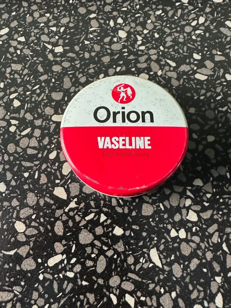 Mooi ORION vaseline blikje. Gegarandeerd zuurvrij., Verzamelen, Ophalen of Verzenden, Gebruikt, Overige typen