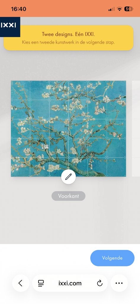 IXXI Amandelbloesem 120 x 100 cm, Huis en Inrichting, Woonaccessoires | Schilderijen, Tekeningen en Foto's, Ophalen, Zo goed als nieuw
