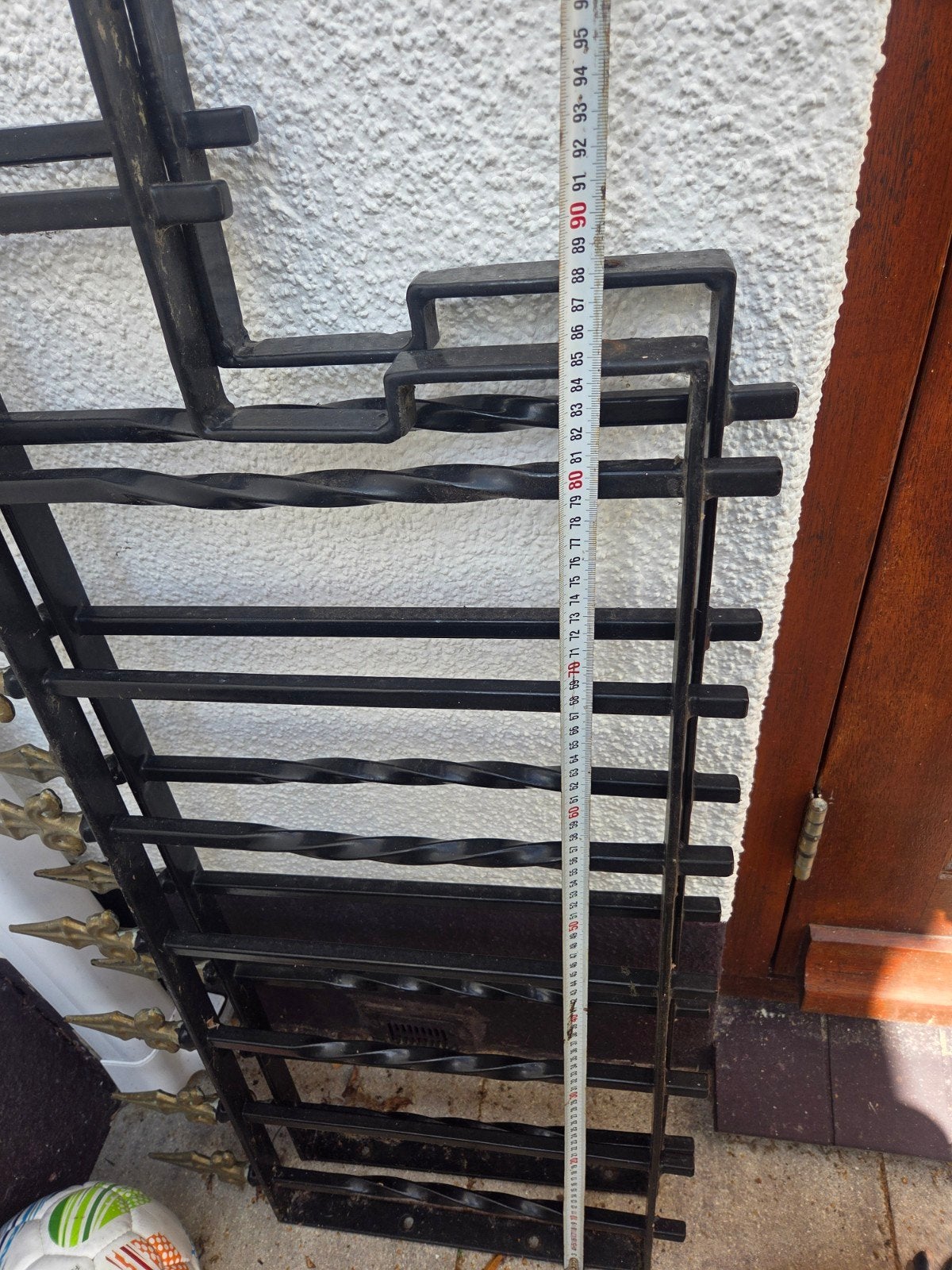 Smeedsijzer sierhekwerk met poortje, Ophalen, Gebruikt, 80 tot 100 cm, Overige typen