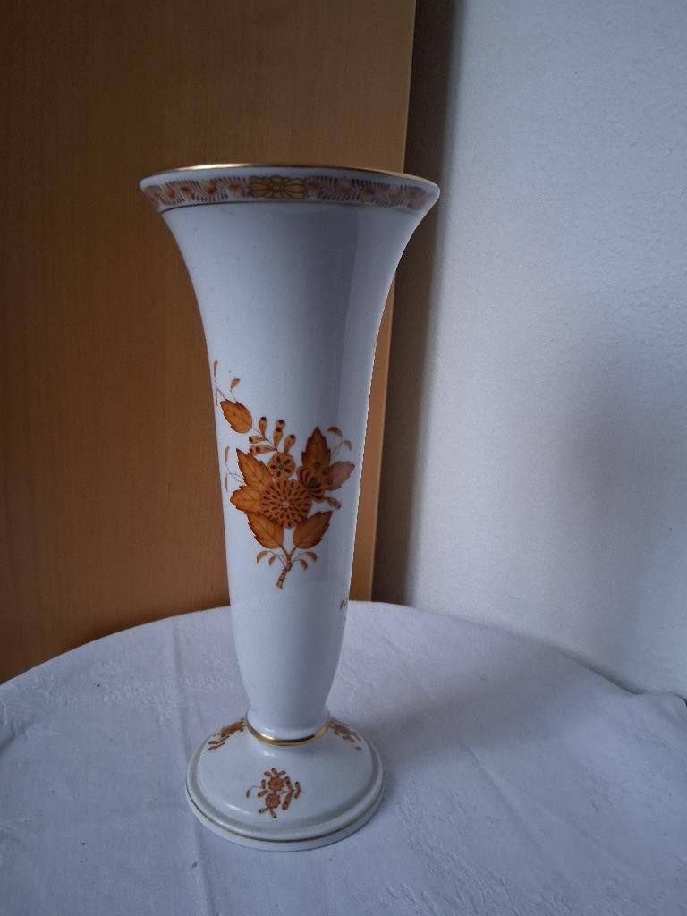 HEREND Rothschild vaas Apponyi oranje roest *eureka*, Antiek en Kunst, Ophalen of Verzenden