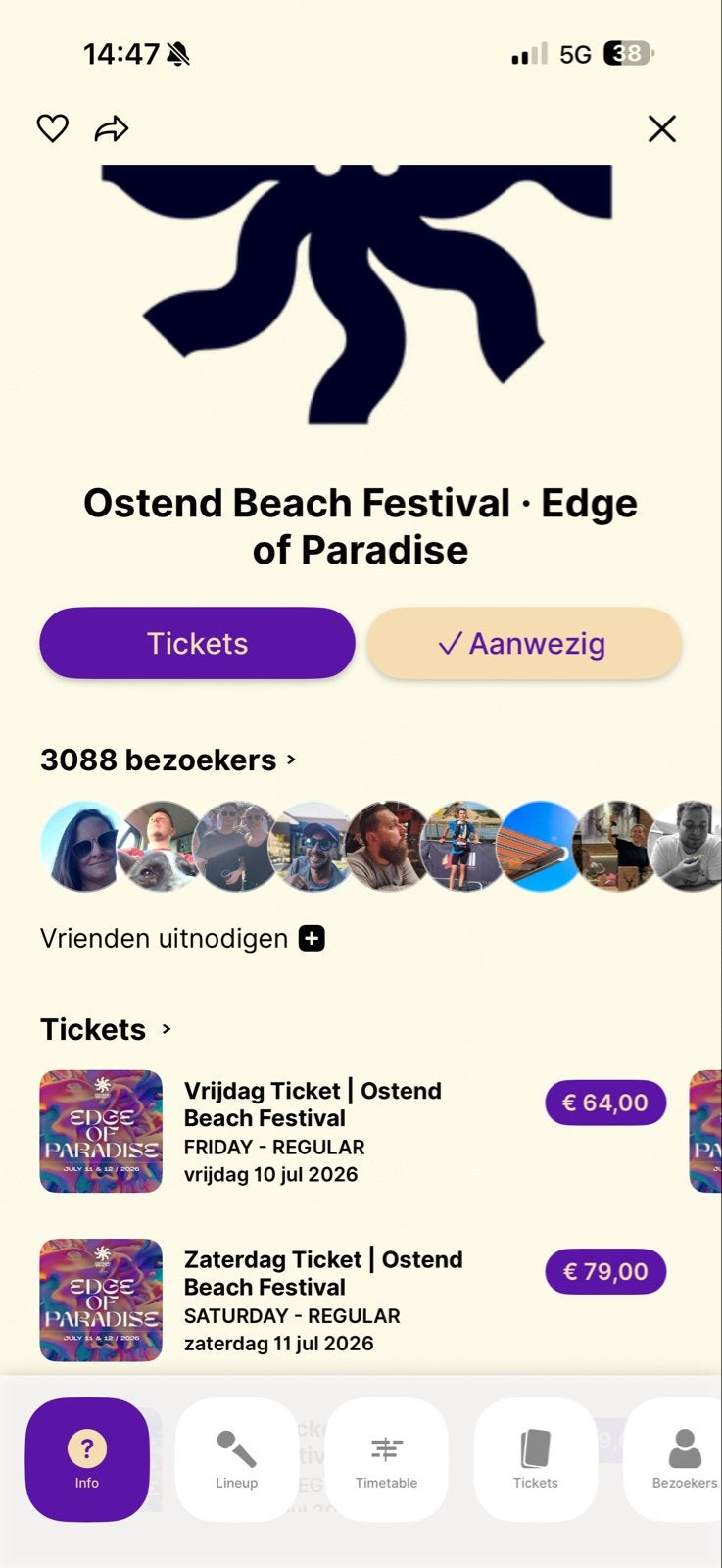Ostend beach festival edge of paradise, Tickets en Kaartjes, Evenementen en Festivals, Twee personen