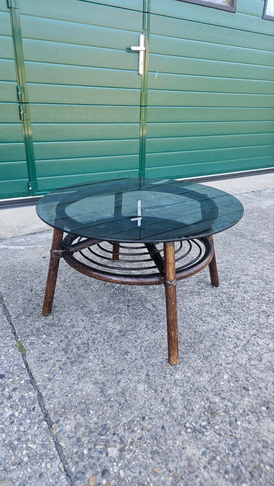 Vintage rotan salontafel, Ophalen, Huis en Inrichting