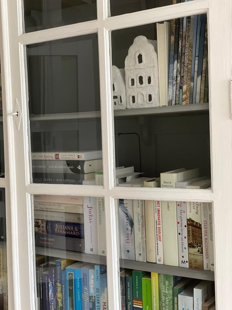 Leuke witte brocante/landelijke kast, Ophalen, Gebruikt, Met deur(en), 200 cm of meer