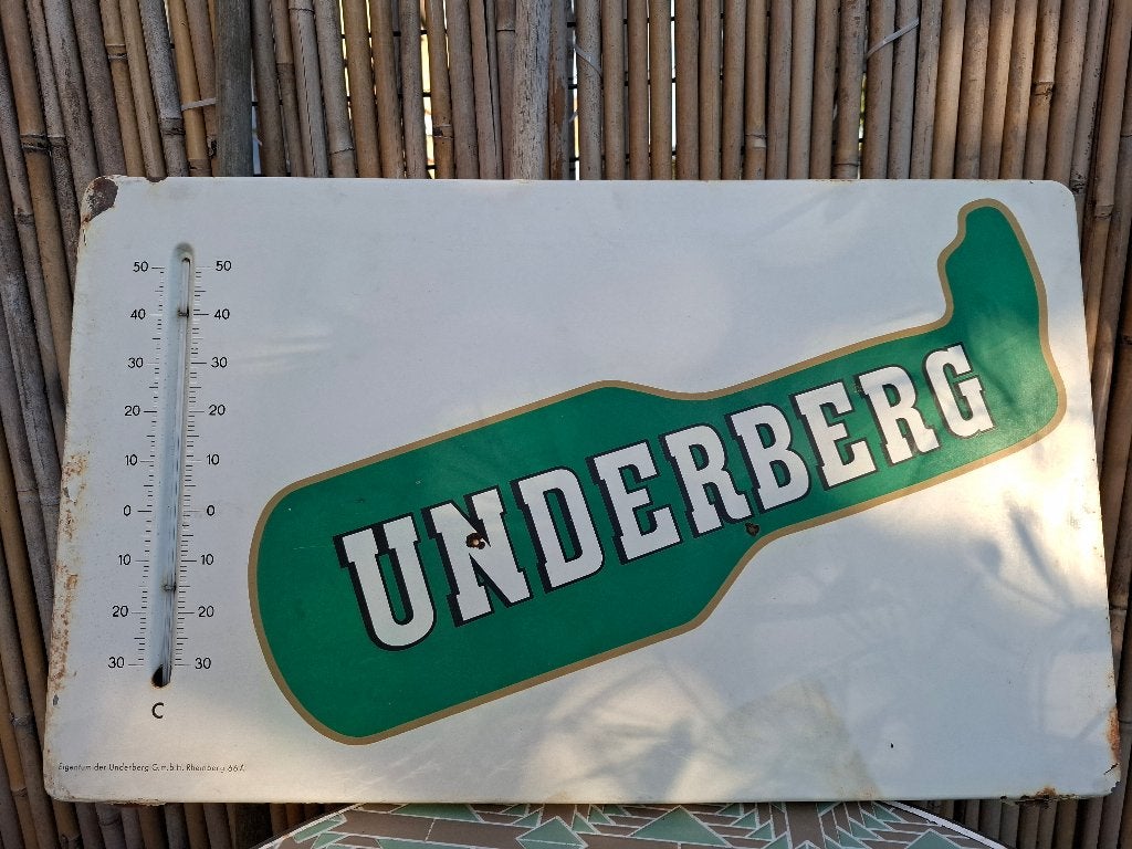 Emaillebord Underberg, Ophalen of Verzenden, Zo goed als nieuw, Reclamebord