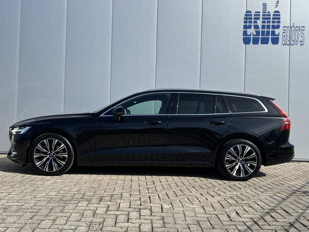 Volvo V60 2.0 B4 Plus Bright Navi Trekhaak Contourstoelen 36, Auto's, 4 cilinders, 1634 kg, Leder en Stof, Zwart