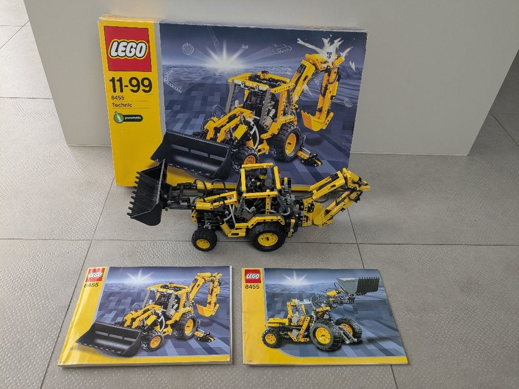 Lego Technic 8455 - Back-hoe Loader (Backhoe), Inclusief instructies, Lego, Ophalen of Verzenden, Zo goed als nieuw
