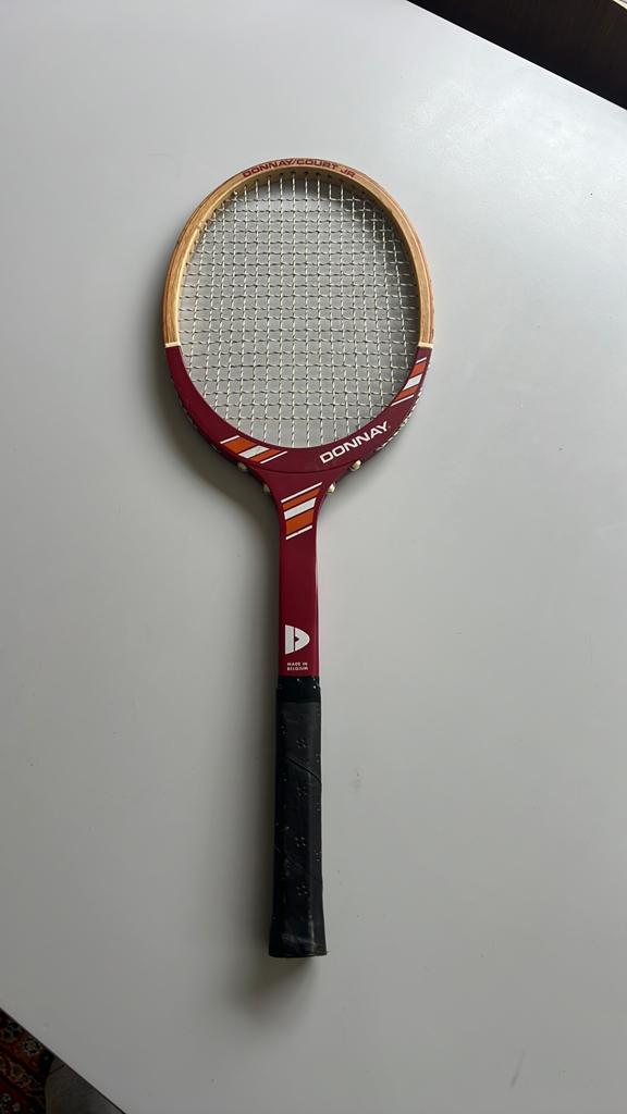 Vintage Donnay Court Jr. Tennisracket - Retro Houten Racket, Ophalen of Verzenden, Gebruikt, Racket, Overige merken