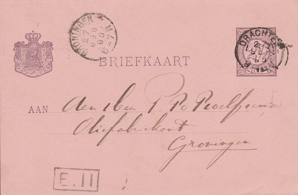 RACHTEN 1895 T. BRANDMA over Raapkoeken, Verzenden, Voor 1920, Gelopen, Friesland