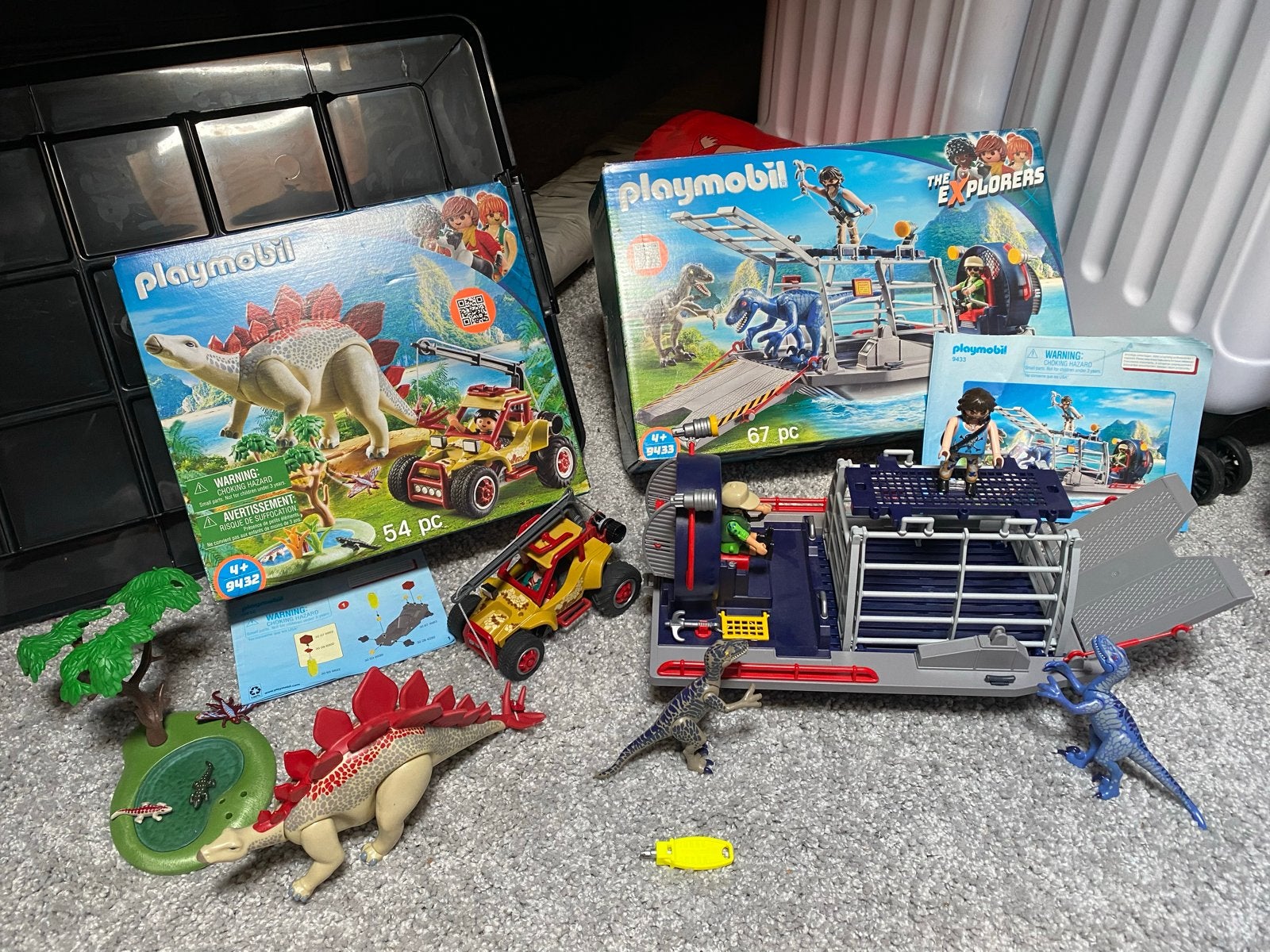 Playmobil The Explorers Dinoset 9432 + 9433, Ophalen, Gebruikt, Complete set, Voertuig