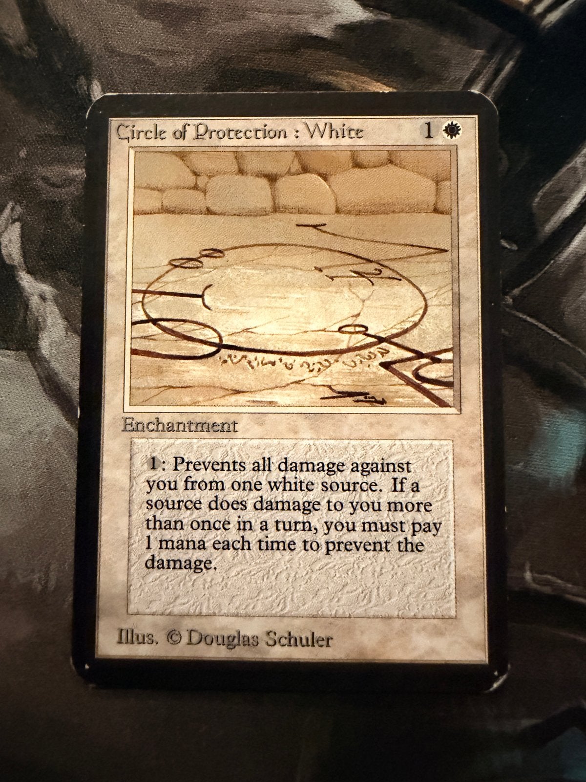 Magic: The Gathering - Circle of Protection: White (Alpha), Ophalen of Verzenden, Gebruikt, Losse kaart