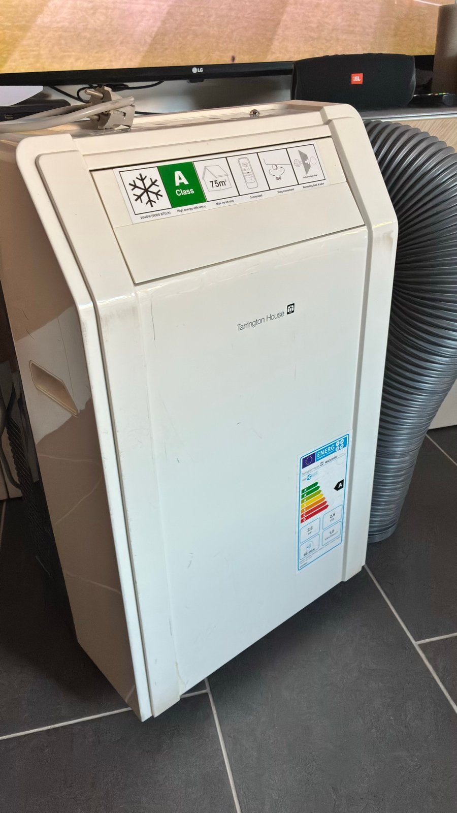 Tarrington House Mobiele Airco A-klasse 75m³, Witgoed en Apparatuur, Airco's, Ophalen, Timer, Gebruikt, 3 snelheden of meer