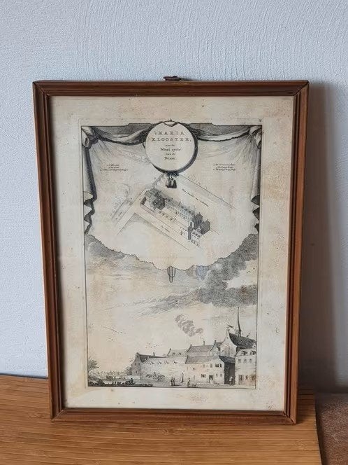 gravure Jan Goeree Maria klooster Amsterdam ca 1765., Ophalen