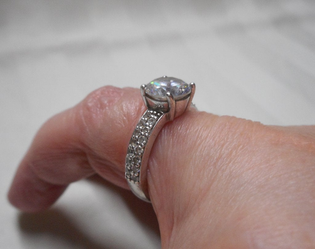 Zilveren Ti Sento ring met stenen maat 16.5 nr.1390, Verzenden, Dame, Zilver, Zilver