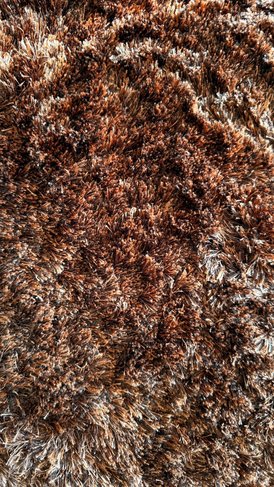 Hoogpolig tapijt, Ophalen, Bruin, 150 tot 200 cm, 200 cm of meer