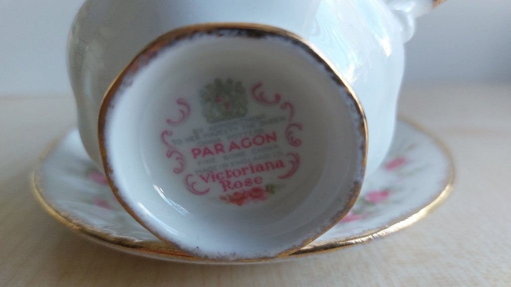 Paragon, design ‘Victoriana Rose’; Dames kop en schotel, Antiek en Kunst, Ophalen of Verzenden