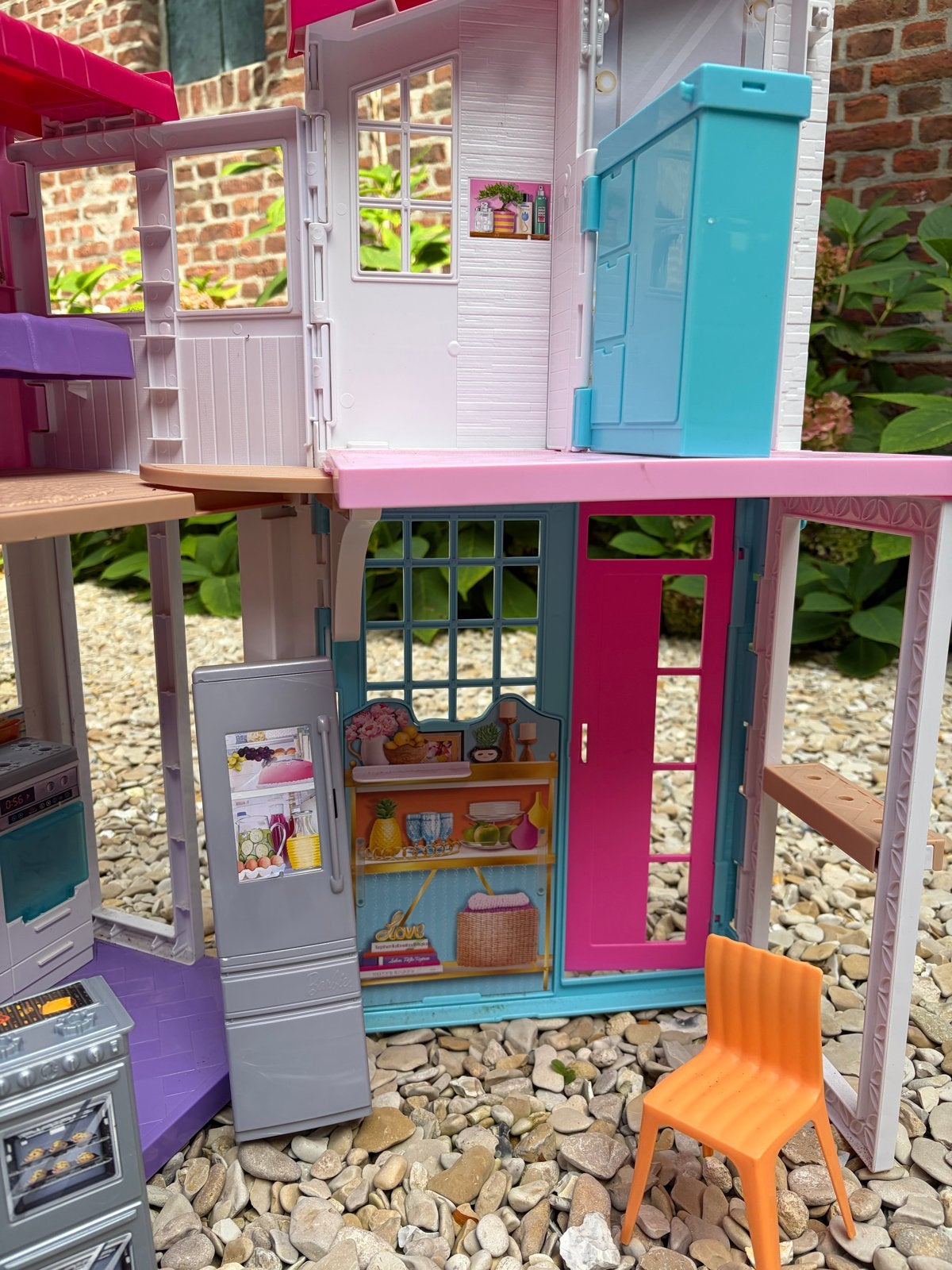 Barbie Droomhuis met Meubels en Accessoires, Ophalen of Verzenden, Zo goed als nieuw, Poppenhuis