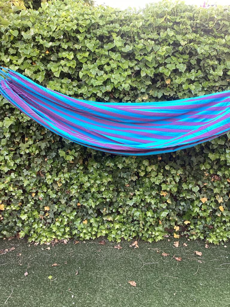 Kleurrijke hangmat binnen buiten  tweepersoons 1,50x2,00, Tuin en Terras, Ophalen of Verzenden, Nieuw
