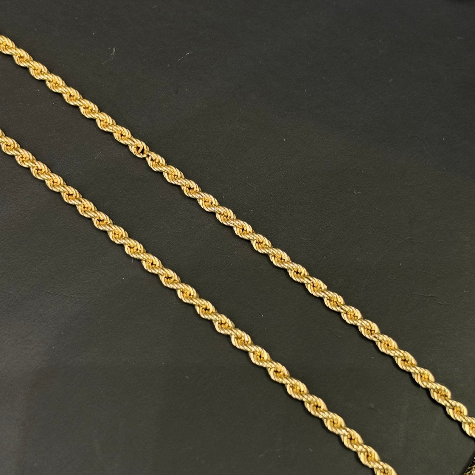 14 karaat gouden ketting rope schakel, Ophalen of Verzenden, Zo goed als nieuw, Goud