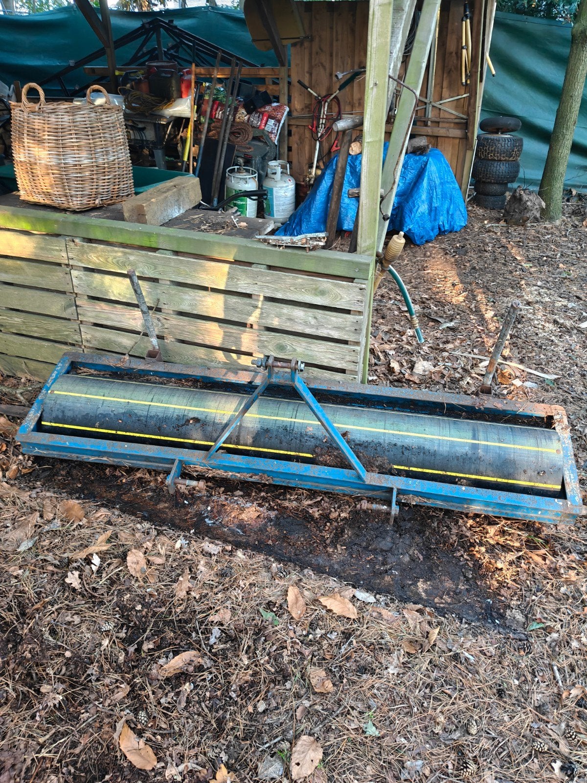 landrol voor mini tractor, Ophalen