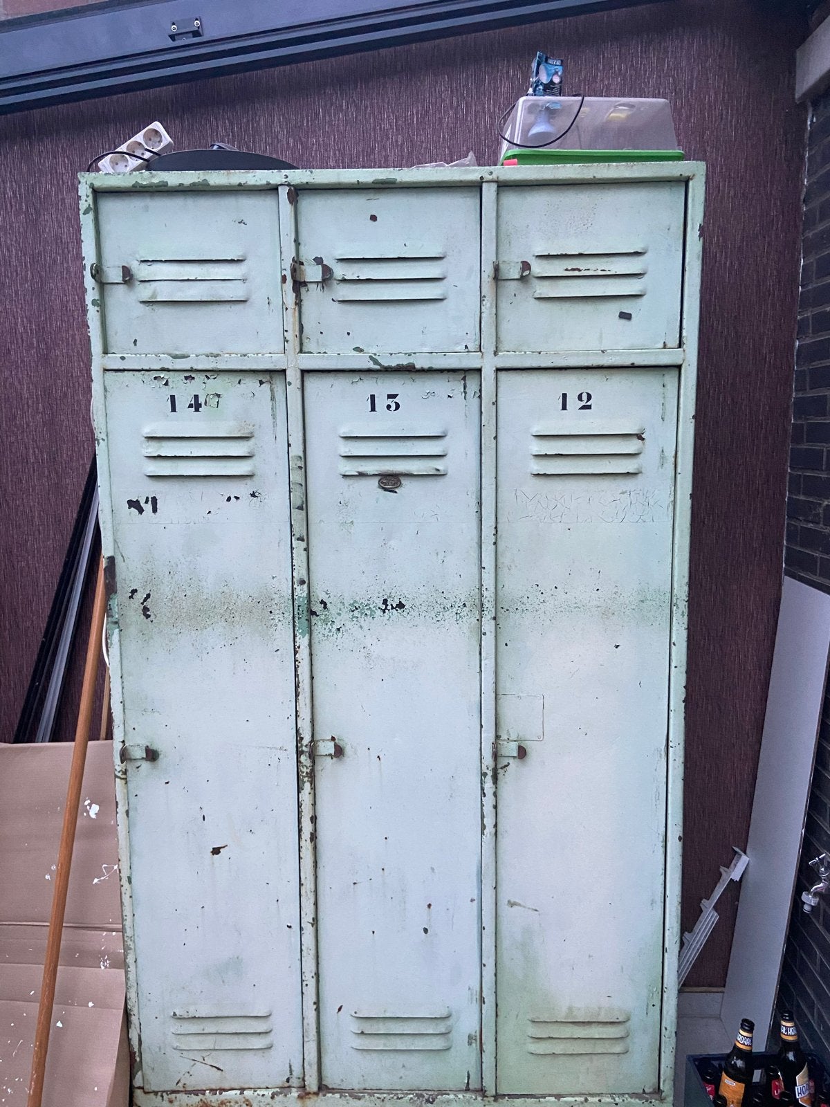 Authentieke Industriële Lockerkast Jaren '40 - 6 Vakken MB3M, Ophalen, Gebruikt, Jaren '40